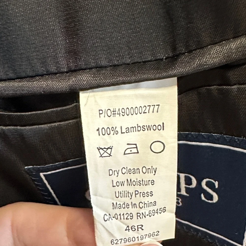 Chaps Ralph Lauren 46R Charcoal Tweed Lambswool Sport Coat Blazer